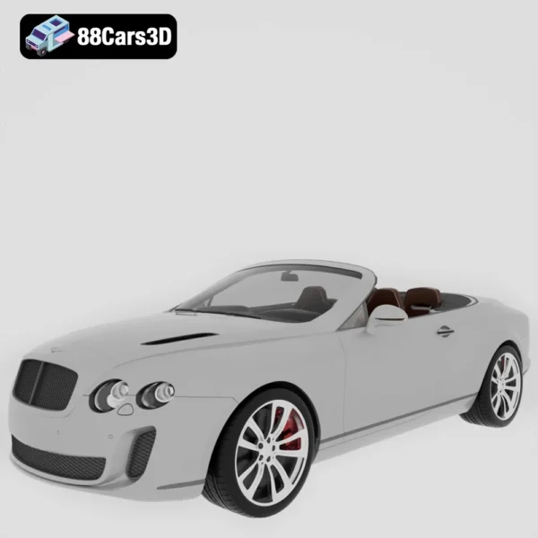 Bentley Continental Supersports Convertible 2011 3D Model Luxury Performance