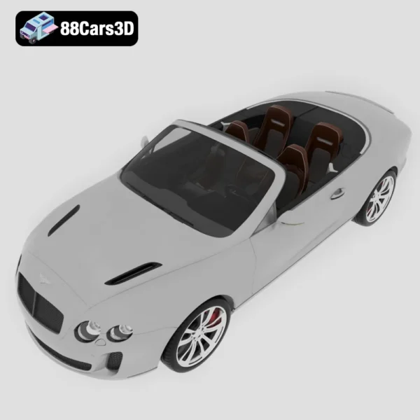 Bentley Continental Supersports Convertible 2011 3D Model Luxury Performance