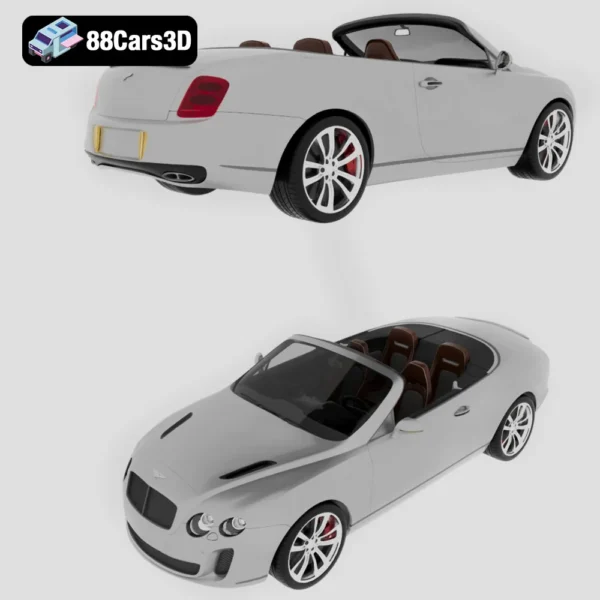 Bentley Continental Supersports Convertible 2011 3D Model Luxury Performance