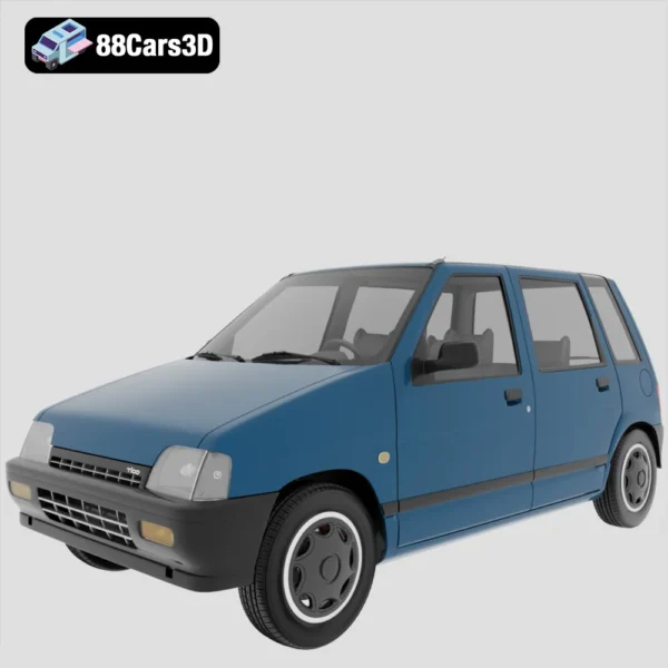 Daewoo Tico 1993 3D Model Compact City Car Asset for Rendering