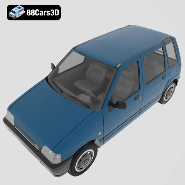 Daewoo_Tico_1993-004 Daewoo Tico 1993 3D Model Compact City Car Asset for Rendering