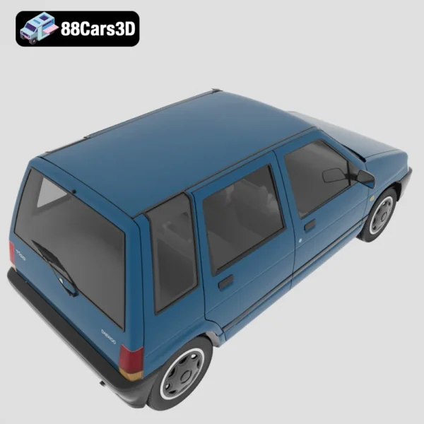 Daewoo_Tico_1993-005 Daewoo Tico 1993 3D Model Compact City Car Asset for Rendering