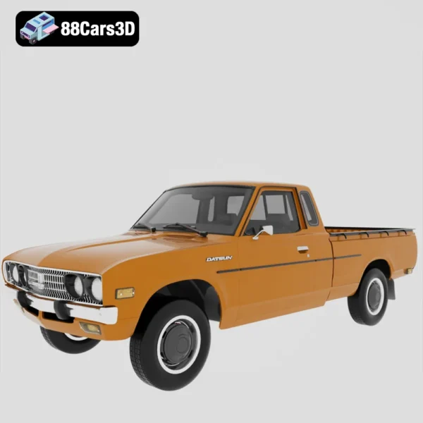 Datsun 620 KingCab 3D Model Classic Pickup for Simulation & Rendering