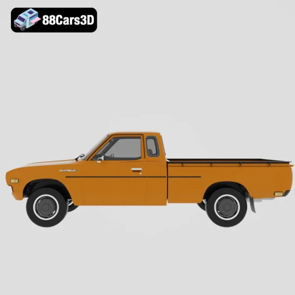 Datsun 620 KingCab 3D Model Classic Pickup for Simulation & Rendering