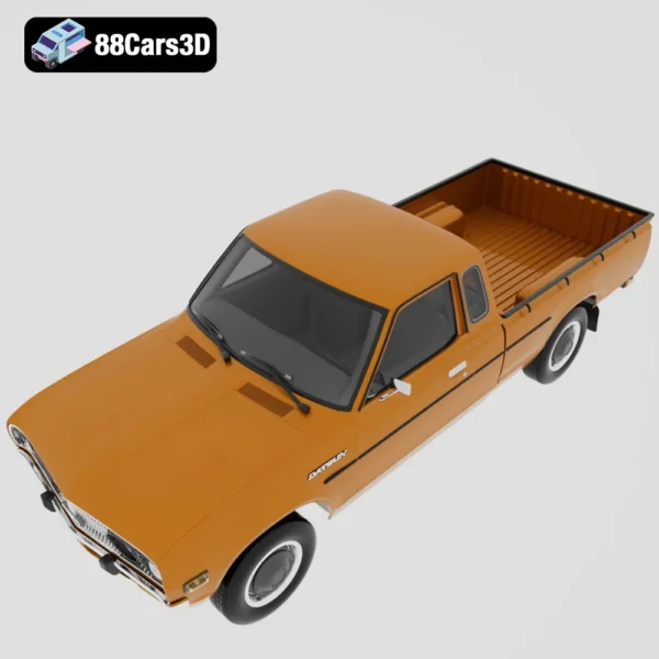 Datsun 620 KingCab 3D Model Classic Pickup for Simulation & Rendering