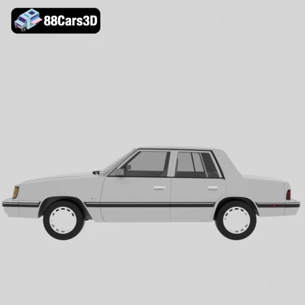 Dodge Dodge Aries K Sedan 1988 3D Model Compact Sedan