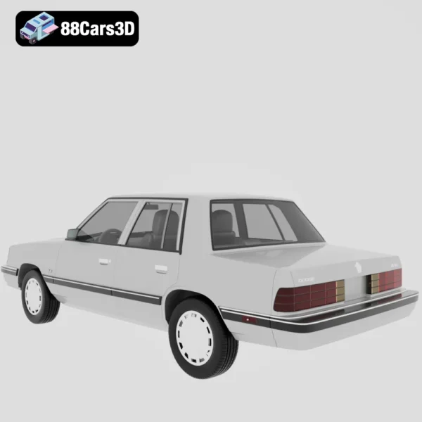Dodge Dodge Aries K Sedan 1988 3D Model Compact Sedan