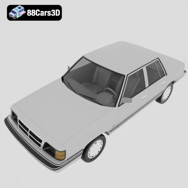 Dodge Dodge Aries K Sedan 1988 3D Model Compact Sedan