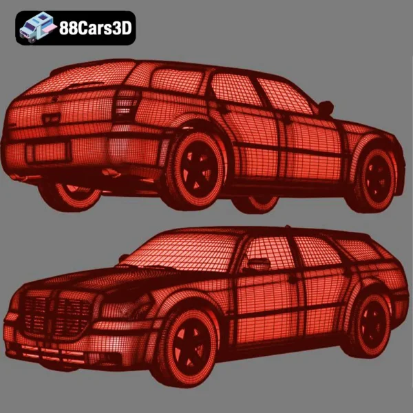 Dodge_Magnum_RT_2004-007 Dodge Magnum RT 2004 3D Model Performance Wagon