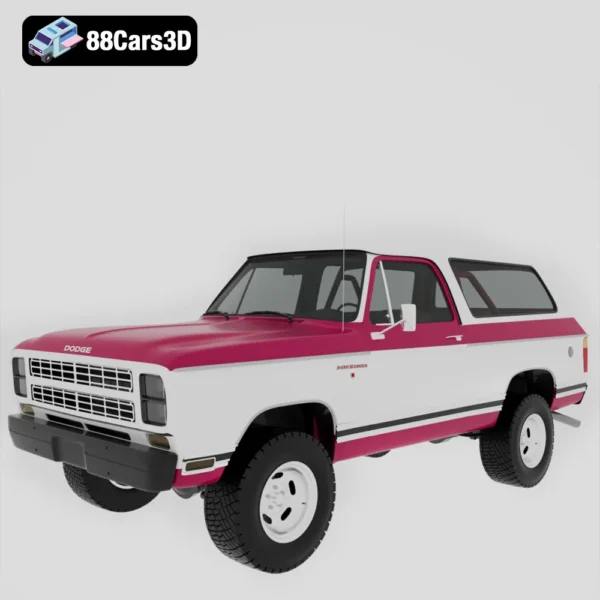 Dodge Ramcharger 1979 3D Model Vintage SUV for Simulation & Rendering