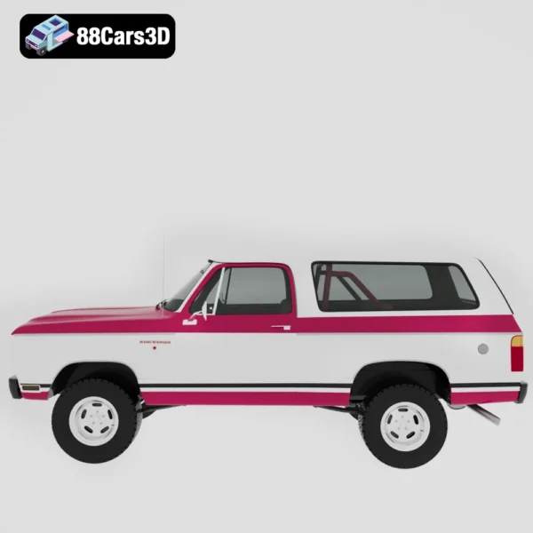 Dodge_Ramcharger_HQinterior_1979-002 Dodge Ramcharger 1979 3D Model Vintage SUV for Simulation & Rendering