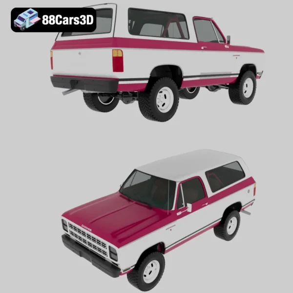 Dodge_Ramcharger_HQinterior_1979-006 Dodge Ramcharger 1979 3D Model Vintage SUV for Simulation & Rendering