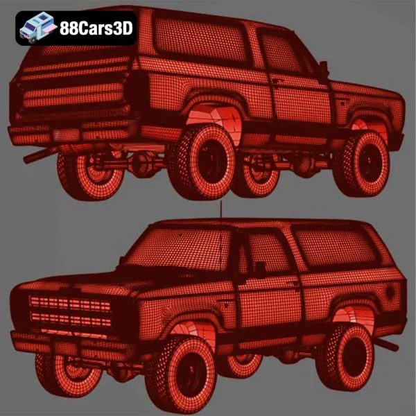 Dodge_Ramcharger_HQinterior_1979-007 Dodge Ramcharger 1979 3D Model Vintage SUV for Simulation & Rendering