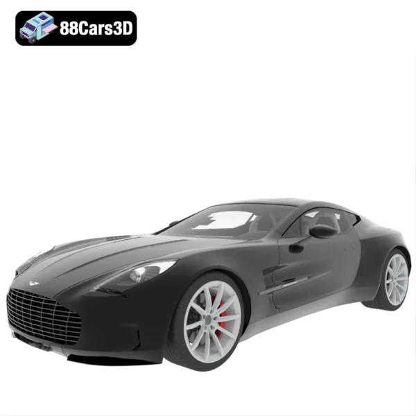 Aston Martin One 77 3D Model Ultra Luxury Hypercar for Rendering