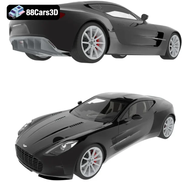 Aston Martin One 77 3D Model Ultra Luxury Hypercar for Rendering