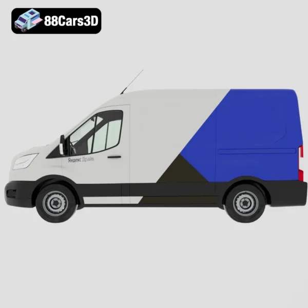 FordTransitYandexDrive-002 Ford Transit Yandex Drive 3D Model Simulation Commercial Van Asset