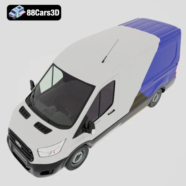 FordTransitYandexDrive-004 Ford Transit Yandex Drive 3D Model Simulation Commercial Van Asset