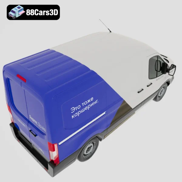 FordTransitYandexDrive-005 Ford Transit Yandex Drive 3D Model Simulation Commercial Van Asset