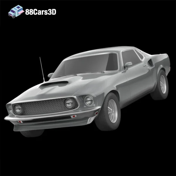 Ford Mustang  69 2014 3D Model Modern Muscle Car