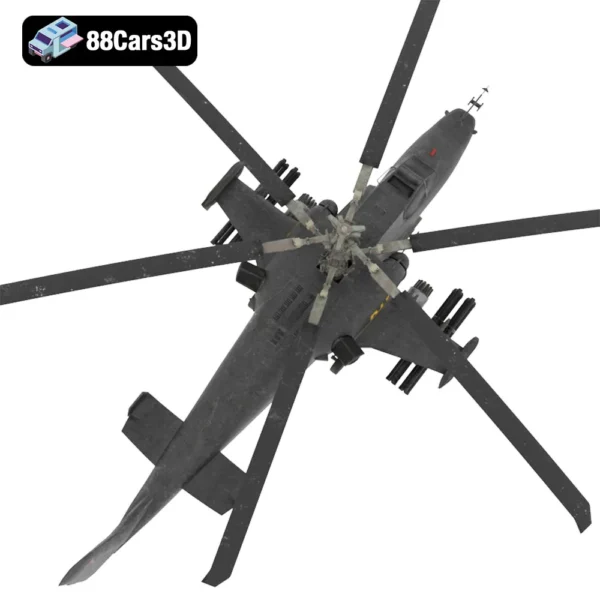 Ka 50 Helicopter 3D Model Russian Attack Helicopter