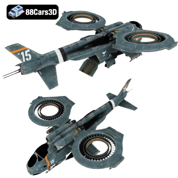 Helicopter Transporter-007 Helicopter Transporter 3D Model Heavy-Duty Ground Vehicle
