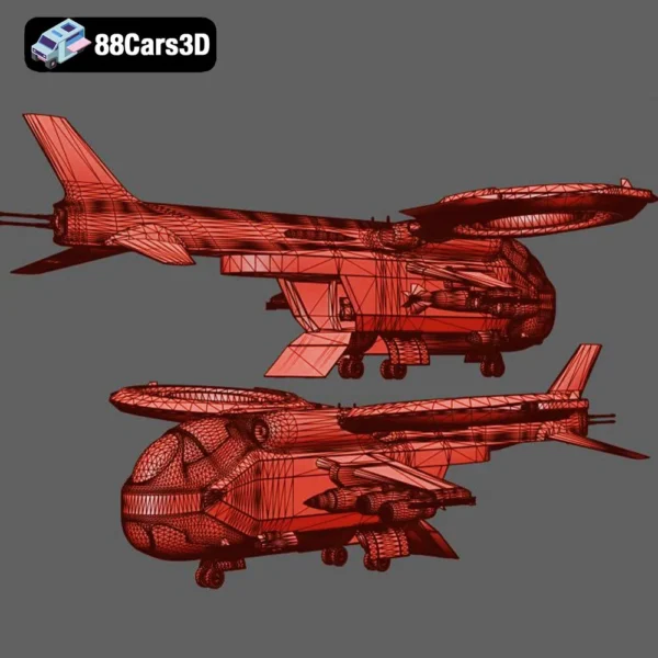 Helicopter Transporter-008 Helicopter Transporter 3D Model Heavy-Duty Ground Vehicle