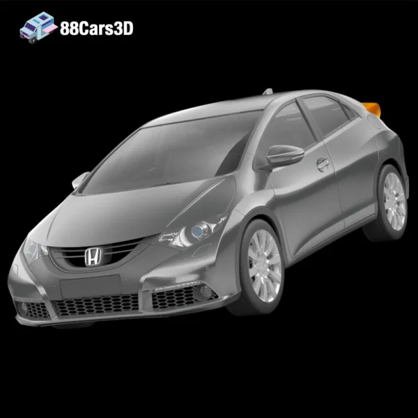 Honda Civic 2012 3D Model Compact Sedan Asset