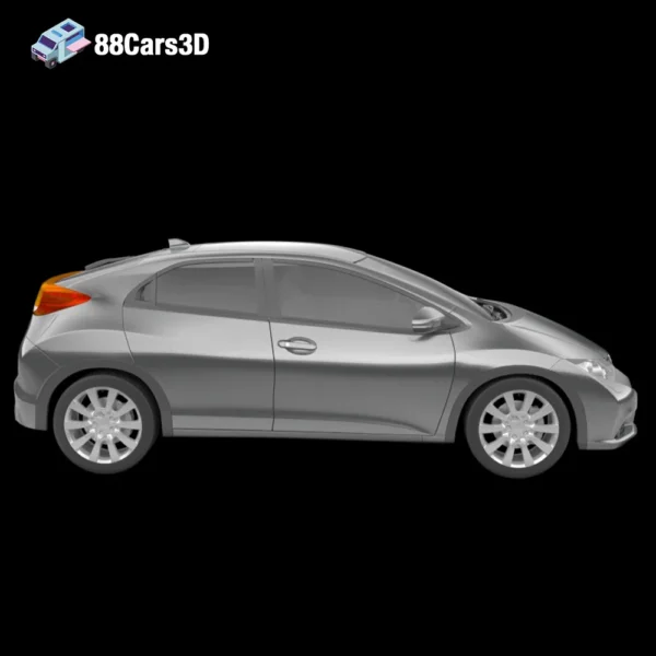 Honda Civic 2012 3D Model Compact Sedan Asset