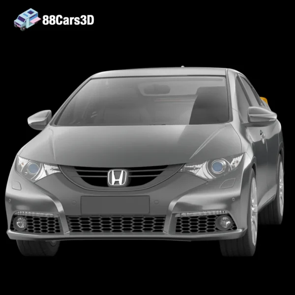 Honda Civic 2012 3D Model Compact Sedan Asset