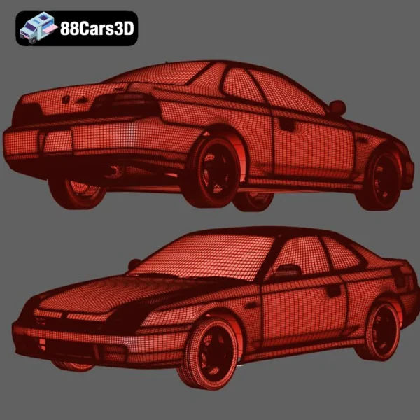 Honda Prelude 1997 3D Model  Sport Coupe Asset