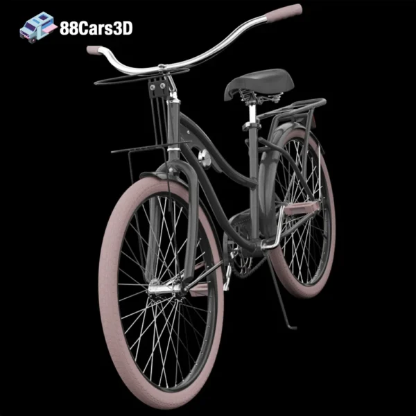 Huffy Nel Lusso Women's Cruiser Bike with Basket 3D Model Stylish Cruiser