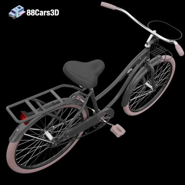 Huffy Nel Lusso Women's Cruiser Bike with Basket 3D Model Stylish Cruiser