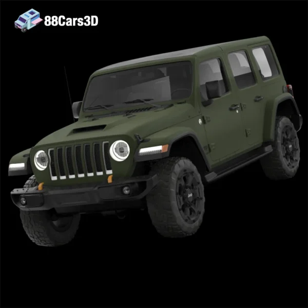 Jeep Wrangler 3D Model Iconic Off Road SUV for Rendering