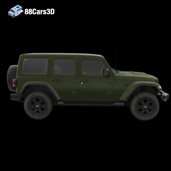 JEEP_WRANGLER-003 Jeep Wrangler 3D Model Iconic Off Road SUV for Rendering