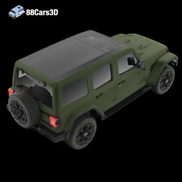 JEEP_WRANGLER-005 Jeep Wrangler 3D Model Iconic Off Road SUV for Rendering