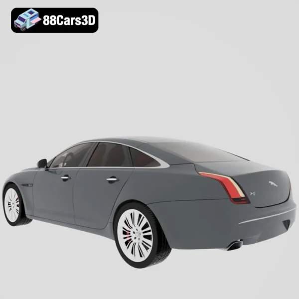 Jaguar XJ 2010 3D Model Full Size British Luxury Sedan