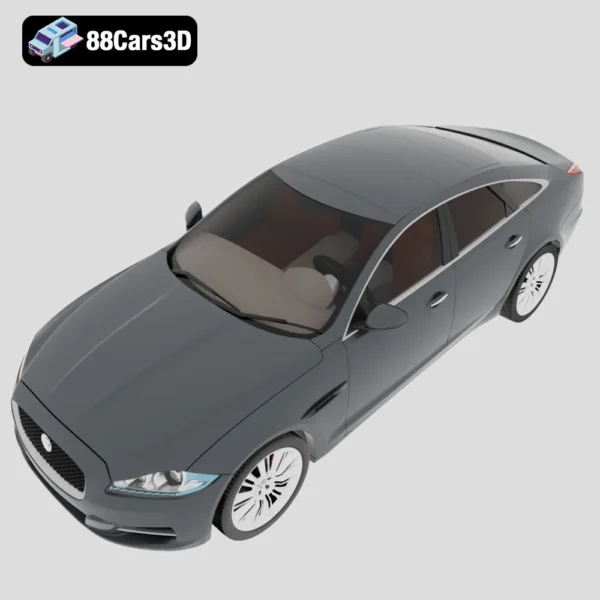 Jaguar XJ 2010 3D Model Full Size British Luxury Sedan