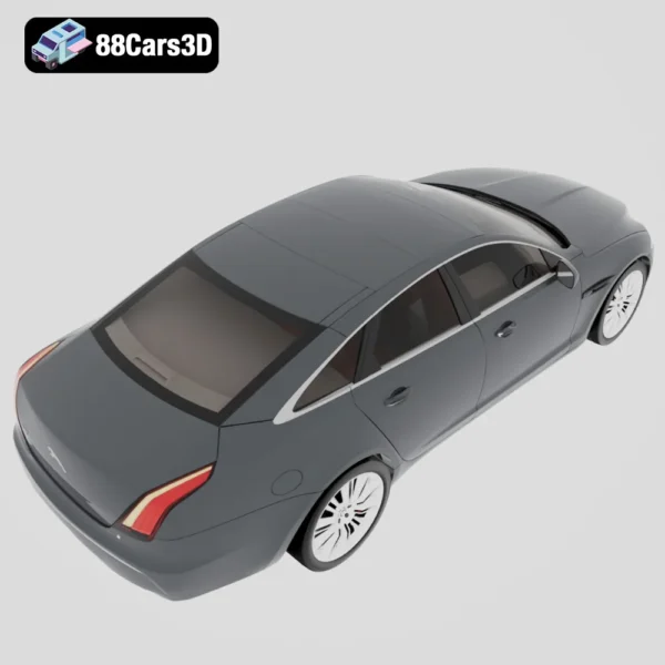 Jaguar XJ 2010 3D Model Full Size British Luxury Sedan
