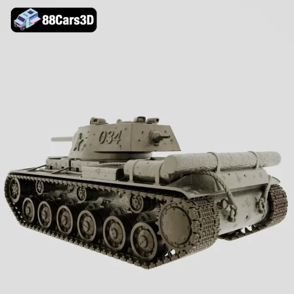 KV-061-003 KV 1 Tank 3D Model Classic Soviet Heavy Tank