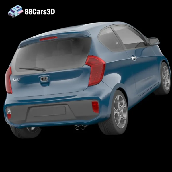 KiaPicanto-002 Kia Picanto 3D Model Compact City Hatchback for Game Development