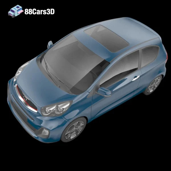 KiaPicanto-004 Kia Picanto 3D Model Compact City Hatchback for Game Development