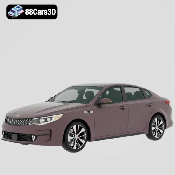 Kia K5 (MX) 2016 3D Model Midsize Sedan with HQ Interior