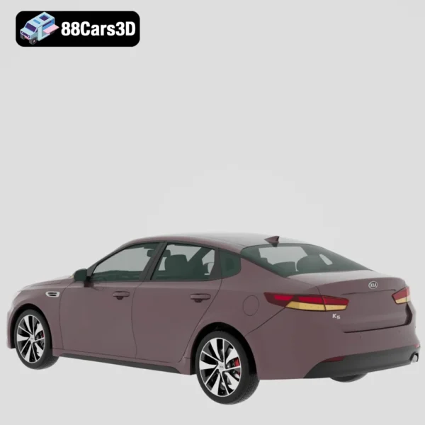 Kia K5 (MX) 2016 3D Model Midsize Sedan with HQ Interior