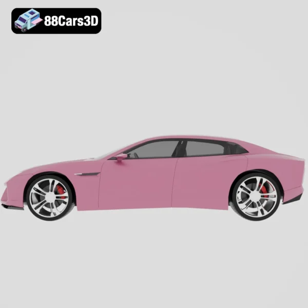 Lamborghini Estoque 2008 3D Model Four Door Concept Super Sedan