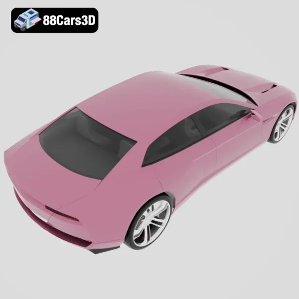 Lamborghini Estoque 2008 3D Model Four Door Concept Super Sedan