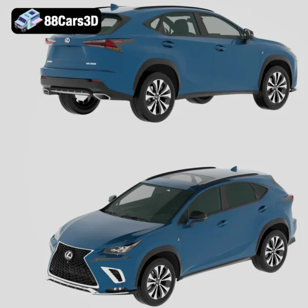 Lexus_NX_(Mk1f)_F-sport_HQinterior_2017-006 Lexus NX F Sport HQ Interior 2017 3D Model High Detail Luxury SUV
