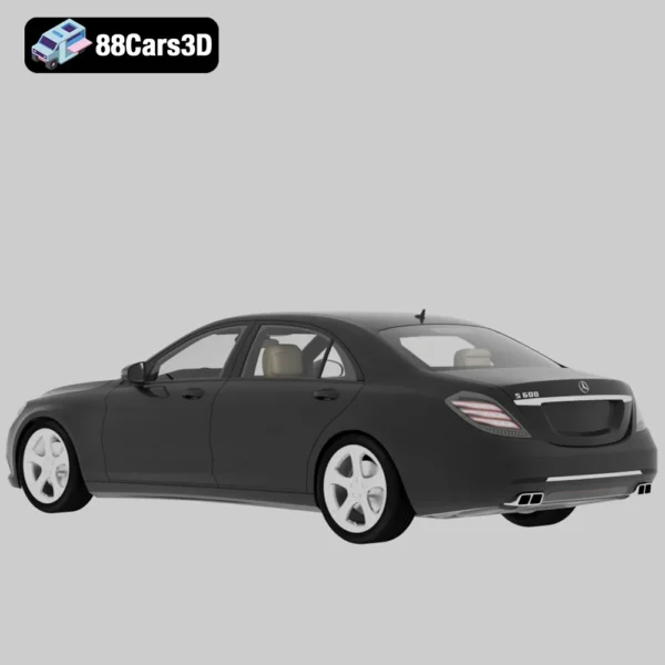 Mercedes-Benz S Class LWB 2017 3D Model Luxury Long-Wheelbase Sedan