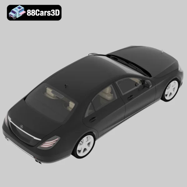 Mercedes-Benz S Class LWB 2017 3D Model Luxury Long-Wheelbase Sedan