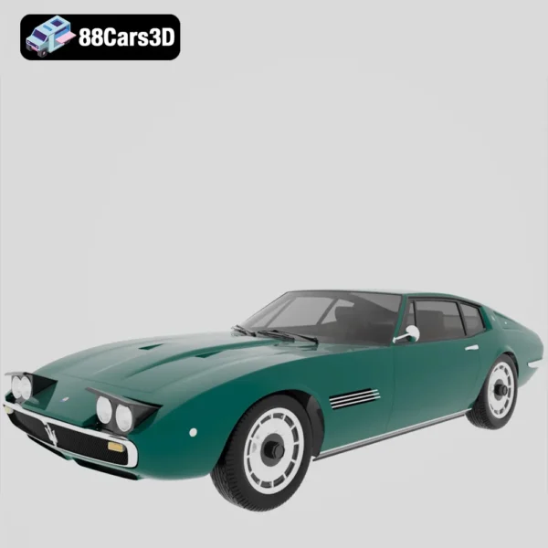 Maserati Ghibli Coupé 1967 3D Model Classic Italian Gran Turismo