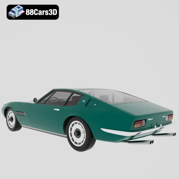 Maserati_Ghibli_coupe_1967-003 Maserati Ghibli Coupé 1967 3D Model Classic Italian Gran Turismo